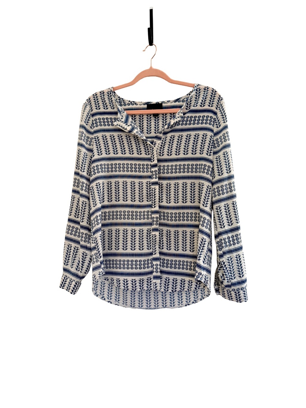 🦋 Lumiere Printed Button-Front Blouse